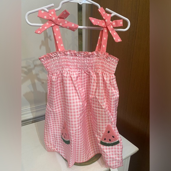 New Gingham Watermelon Dress - Picture 1 of 6